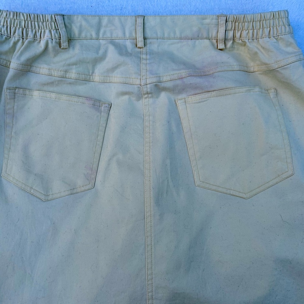 Hearts of Palm Skort Butter Yellow Womens Stretch Pull On Skirt Sz. 14 - Picture 9 of 10